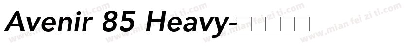 Avenir 85 Heavy字体转换